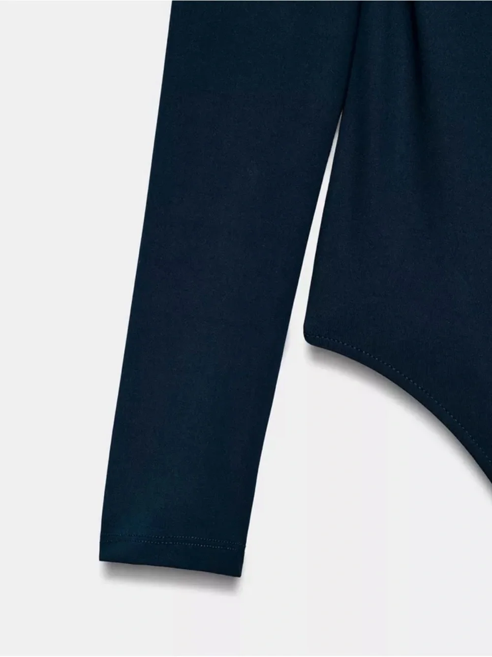 Zara Long Sleeve Adjustable High Neck With Ties Open Back Snap Button Bodysuit